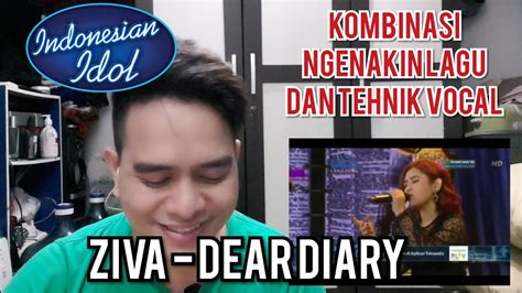 Guru Vocal Komentari Ziva Dear Diary Indonesian Idol Reaction