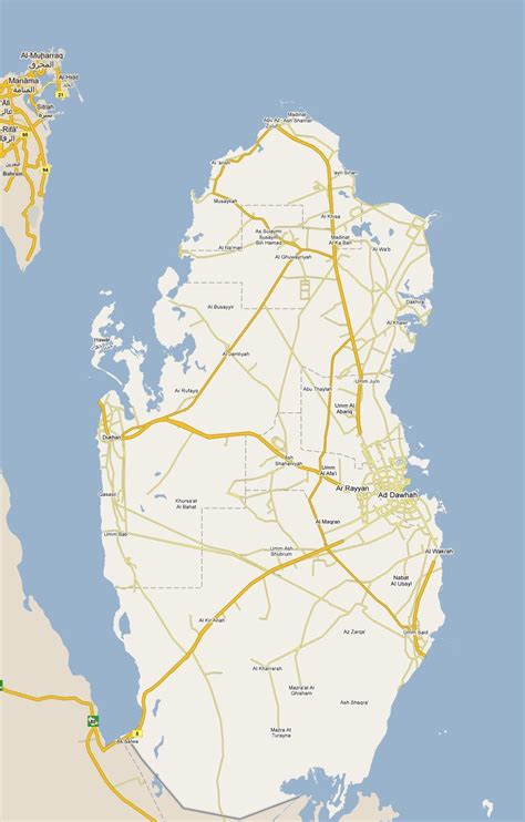 Map of qatar - Map showing qatar (Western Asia - Asia)