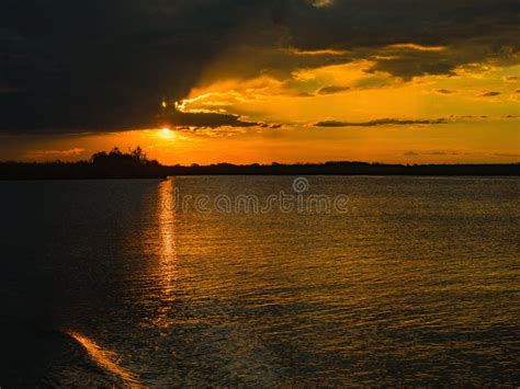 Sunset Over the Chobe River, Chobe National Park, Botswana Stock Image ...