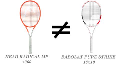 SIMILAR But DIFFERENT HEAD Radical MP Vs Babolat Pure Strike 16x19