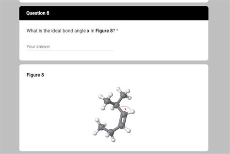 Solved What is the ideal bond angle x in Figure 8 ? * | Chegg.com ...