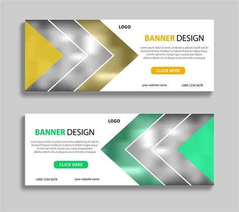 Modern business banner template design. Horizontal web banner design with place for images. Can ...