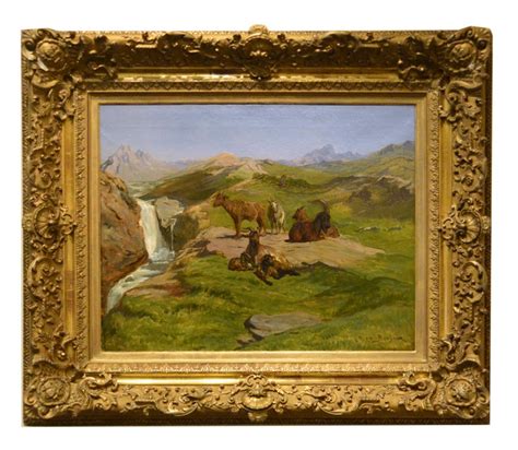 Rosa Bonheur - Painting by Rosa Bonheur, Wild Goats in the Mountains at ...