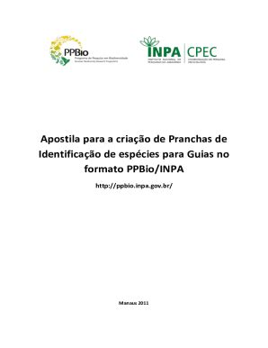 Preenchível Disponível ppbio inpa gov para Identificao de e pPDF file a