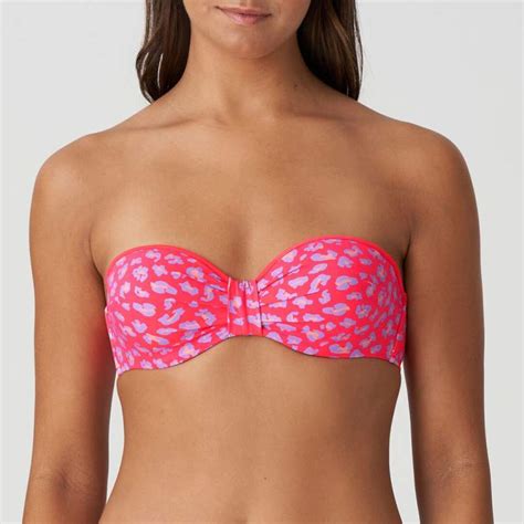 Bikini Rosa Sin Tirantes Unas1 Con Descuento Bikini Sin Tirantes