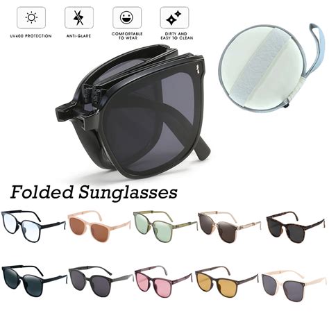 Polarized Folding Sunglasses Women Men Foldable Sunglasses Travel