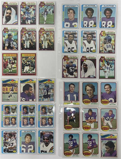 Lot Detail Collection Of Vintage 1970 S Minnesota Vikings Football Cards