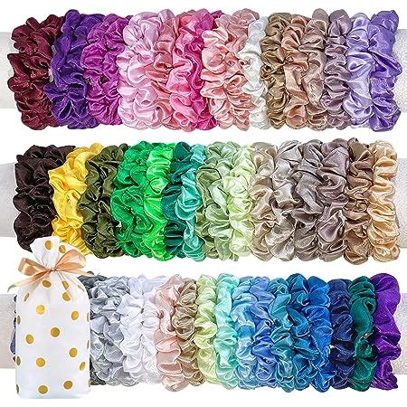 Amazon Zzicen Satin Scrunchies Colors Silk Scrunchies Hair