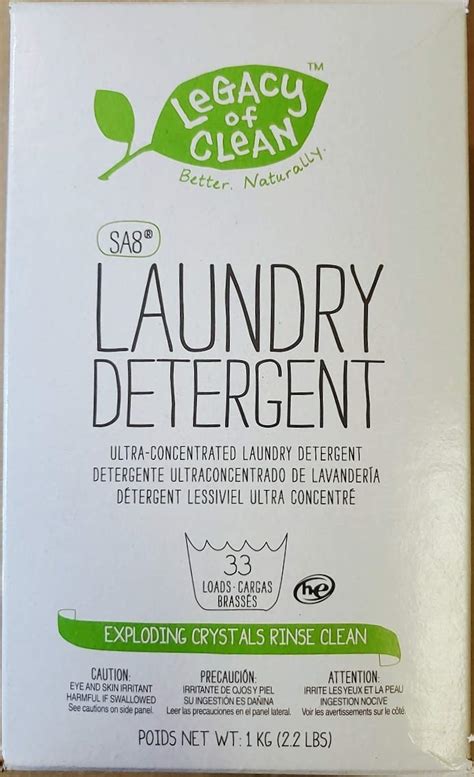 Legacy of Clean® SA8® Laundry Detergent - Ultra-Concentrated Laundry Detergent - 1 kg/2.2 lbs ...