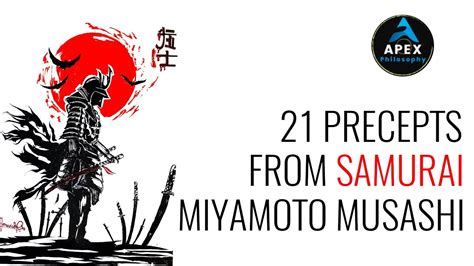 Precepts From Samurai Miyamoto Musashi Stoicism Dokkodo Youtube