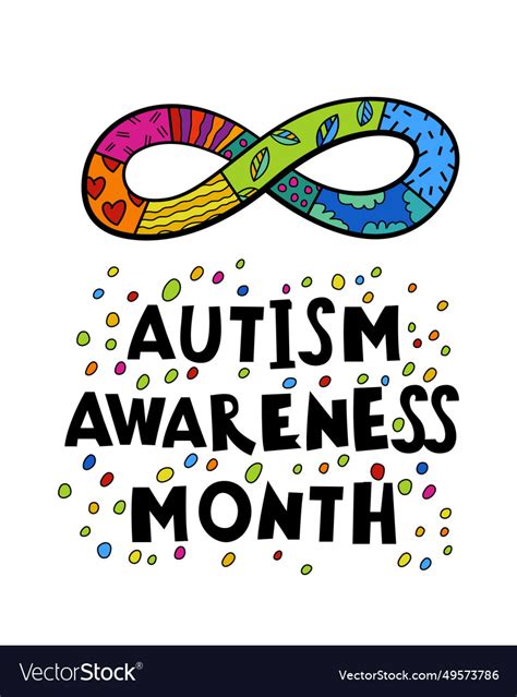 Autism Acceptance Month Autistic Spectrum Vector Image