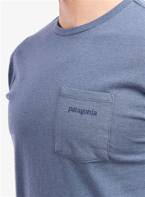 Koszulka Patagonia Line Logo Ridge Pocket Responsibili Tee Grey