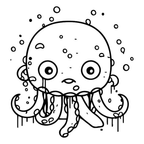 Sch Ne Zeichentrickfilm Octopus Vektor Illustration Von S Em Oktopus