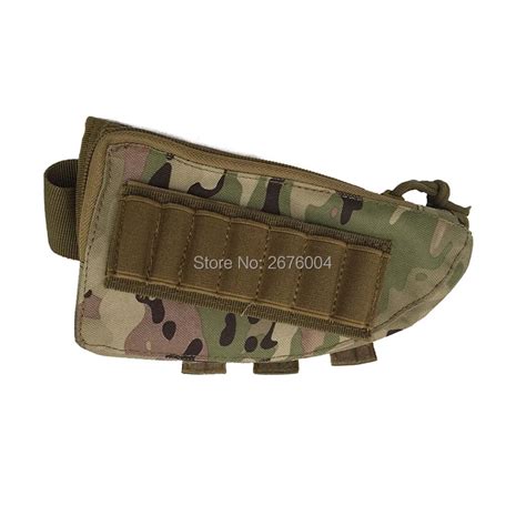 Tactical Rifle Shotgun Buttstock Cheek Rest Rifle Stock Ammo Shell Nylon Magazine Molle Pouch