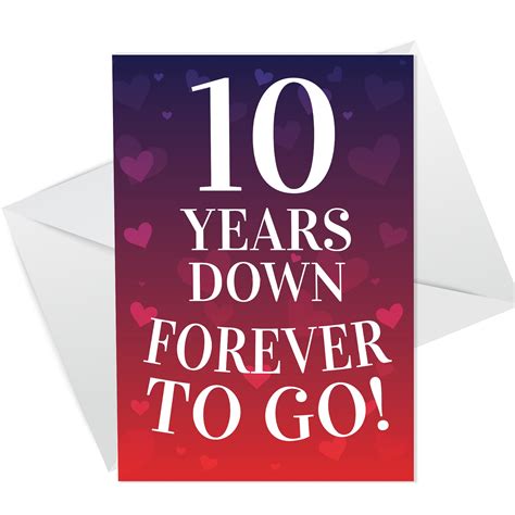 years      anniversary card    red