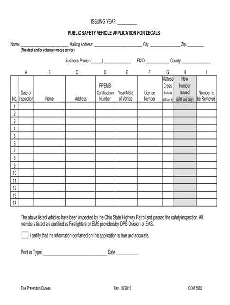 Com Ohio Govstaticdocumentspublic Safety Vehicle Inspection Form This