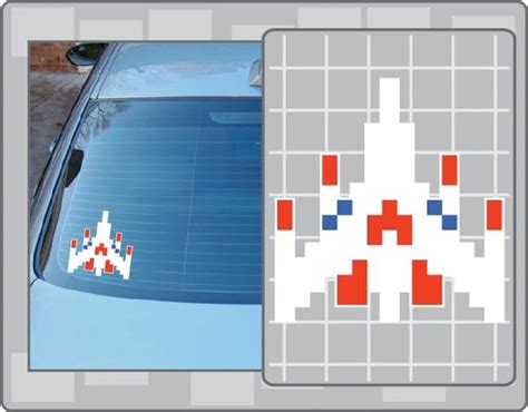 WHITE SHIP Sprite from Galaga Vinyl Decal #1 | SpringfedDecals.com