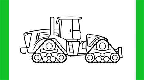 How To Draw A John Deere 9rx 640 Step By Step Drawing Tractor Easy Youtube