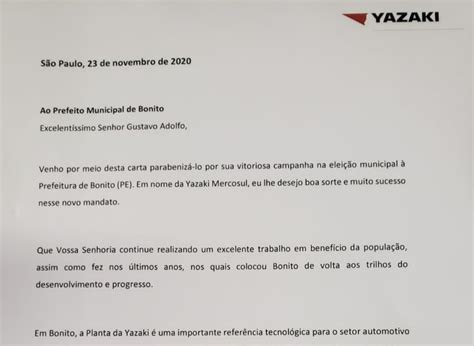 Bonito360º Presidente da Yazaki Mercosul parabeniza prefeito Gustavo