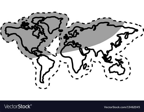 World map silhouette Royalty Free Vector Image