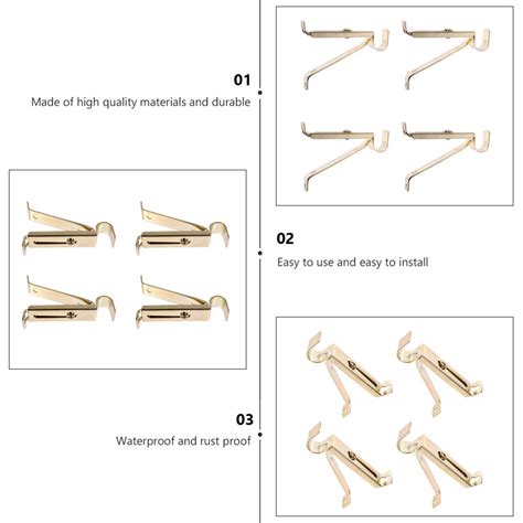 Stuks Gordijn Staaf Aanpassen Beugels Telescopis Grandado