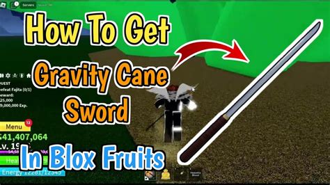 How To Get Gravity Cane Sword In Blox Fruits 2025 YouTube