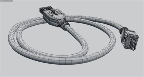 Free 3d Usb Cable Turbosquid 1274715