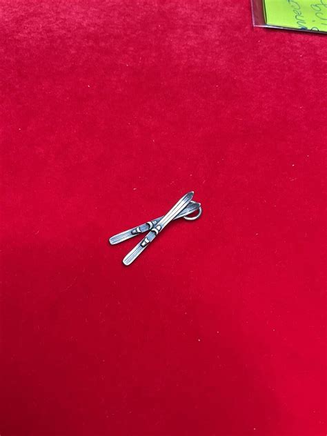 James Avery Sterling Silver Ski S Charm Retired Gem