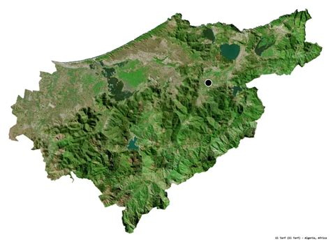 Forma De El Tarf Provincia De Argelia Con Su Capital Aislada Sobre