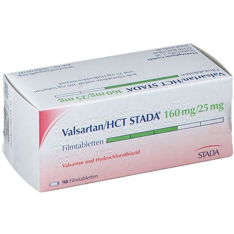 Valsartan HCT STADA 160 Mg 25 Mg 98 St Mit Dem E Rezept Kaufen Shop