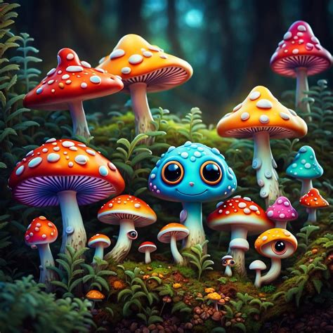 Cute Fungi Ai Generated Artwork Nightcafe Creator