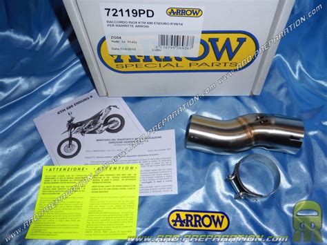 Kit Silencieux Avec Raccord Arrow Race Tech Pour Collecteur Origine Ou