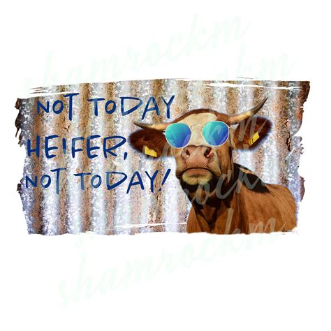 Not Today HEIFER, png images with transparent background, high ...