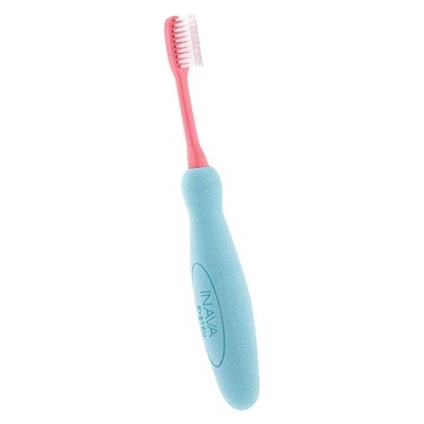 Inava System brosse à dents souple Manche large réutilisable Handicap