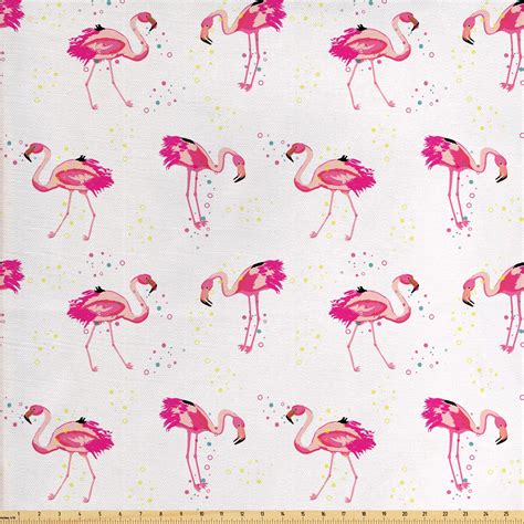 Flamingo Fabric By The Yard Flamingos On The Beach Paradise Etsy