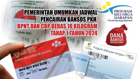 Pemerintah Umumkan Jadwal Pencairan Bansos Pkh Bpnt Dan Cbp Beras