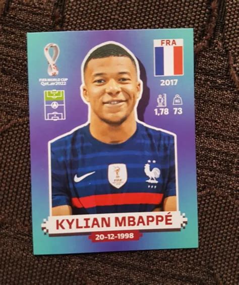 Panini World Cup Qatar Stickers Kylian Mbappe France Fra Eur