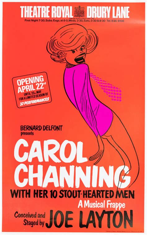 Carol Channing With Her Ten Stout Hearted Men Rare Poster By Rare