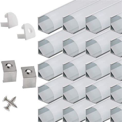 Buy Pack Led Aluminum Channel V Shape With Milky Pc Cover For Strip