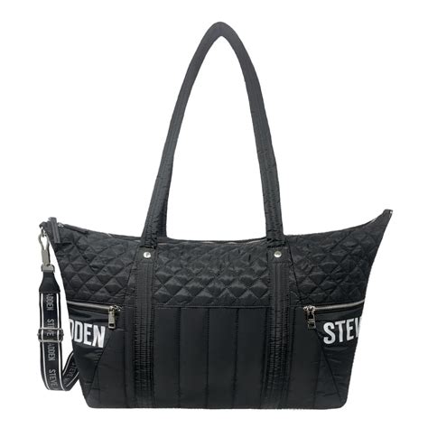 Steve Madden Bwythe Nylon Quilted Overnighter in Black | Lyst UK