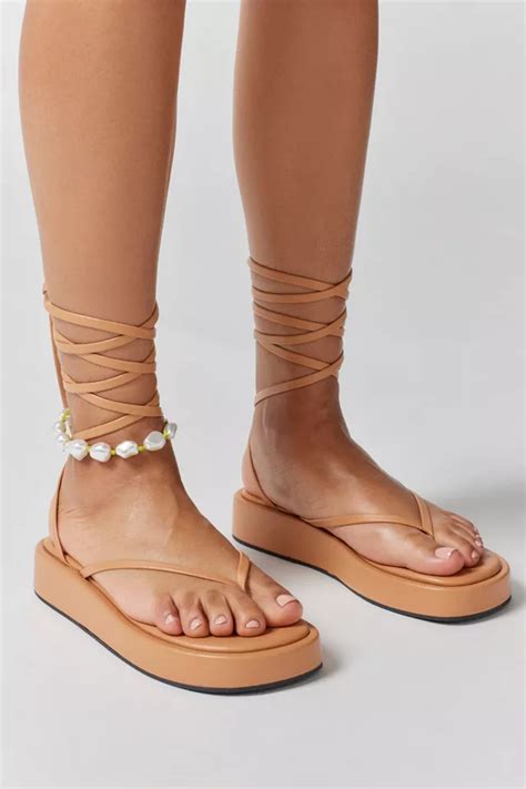 Uo Jaida Platform Thong Wrap Sandal Urban Outfitters