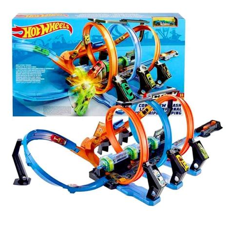 Promo Hot Wheels Corkscrew Crash Motorized Loop Track Set Hotwheels Tomica Diskon 23 Di Seller