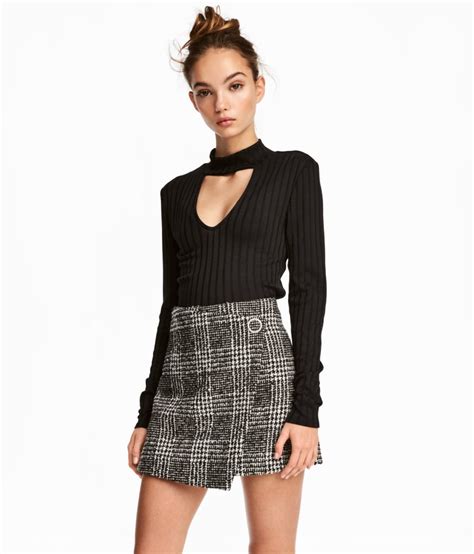 H M Short Wrap Front Skirt Wrap Miniskirt Trend Popsugar Fashion