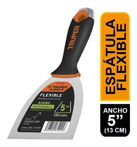 Espátula Flexible 5 inox Mango comfort Grip Truper 15853 MercadoLibre