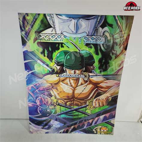 Nhs D Lenticular Poster One Piece Luffy Sanji Zoro Monster Trio