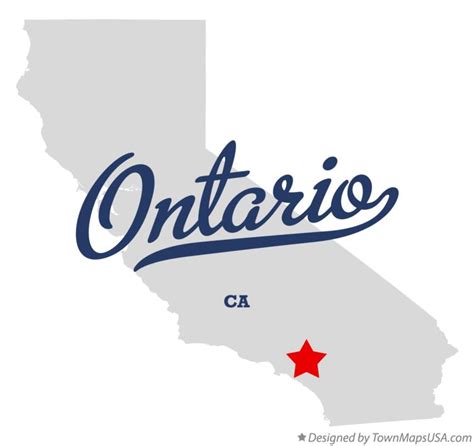 Map of Ontario, CA, California