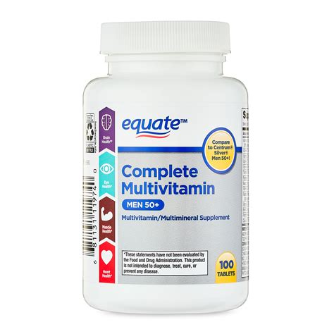 Equate Complete Multivitamin Multimineral Supplement Tablets Men 50