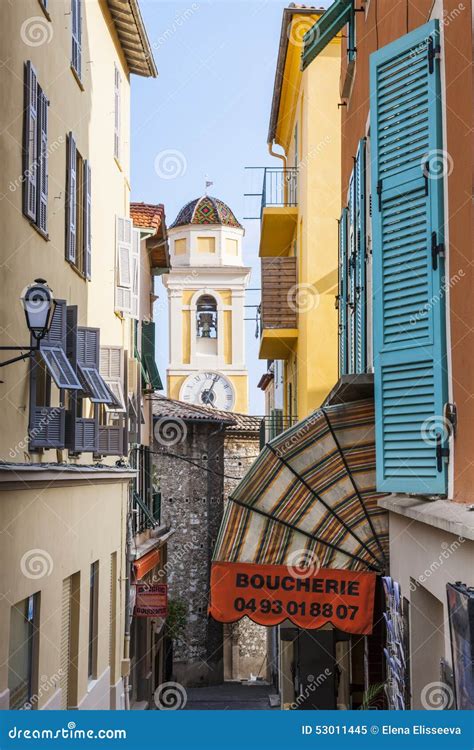 Old Town in Villefranche-sur-Mer Editorial Image - Image of maritimes ...