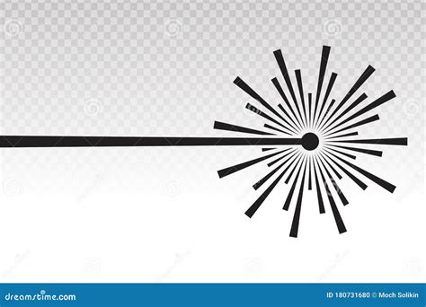 Laser Beam Ray Icon On A Transparent Background Stock Vector