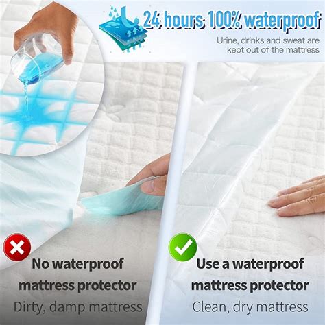 Wholesale Queen Size Waterproof Mattress Pad Protector Breathable Quilted Mattress Cover